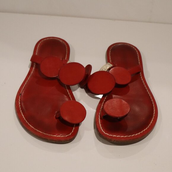 Bernardo 1946 Red Flip Flops Made in Italy - Size 8 - Picture 2 of 9